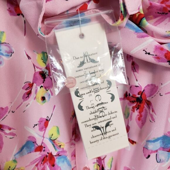 NWT Nanette Lepore Floral Multiprint Button Up Collated Shirt Midi Dress - Picture 12 of 13